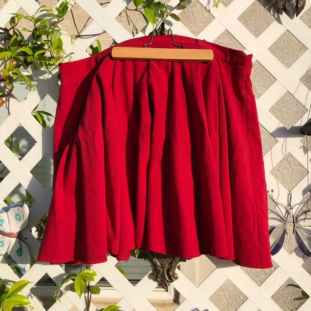 ASOS Curve red mini circle skirt